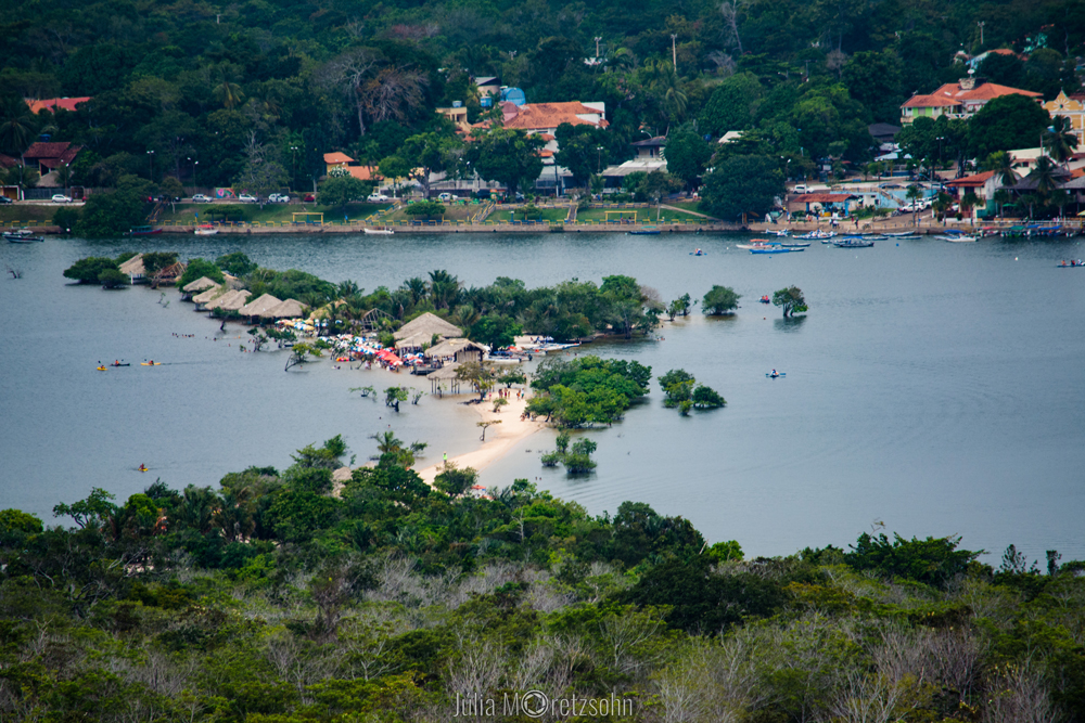 Vista da Ilha do Amor da Serra da Pira-oca, Alter do Chão, Pará.