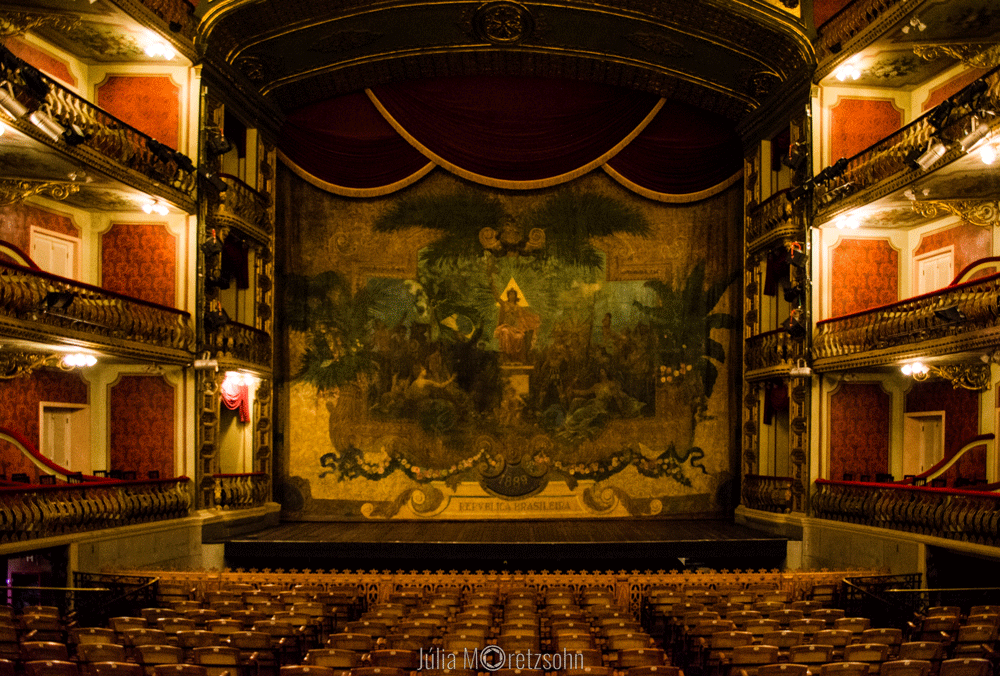 Interior do Teatro da Paz, Belem, Pará.