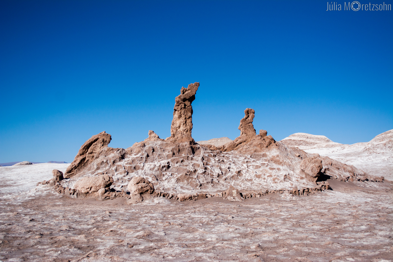 As Três Marias, formação rochosa no Vale de La Luna, Atacama, Chile (Foto: Júlia Moretzsohn)