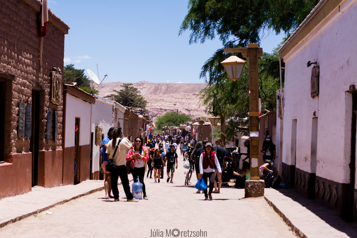 rua do comércio em San Pedro de Atacama, Chile